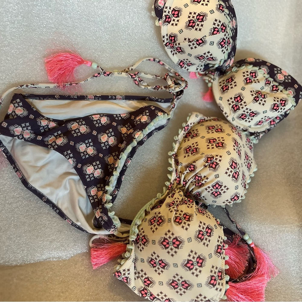 Victoria's Secret Black and Pink Bikini